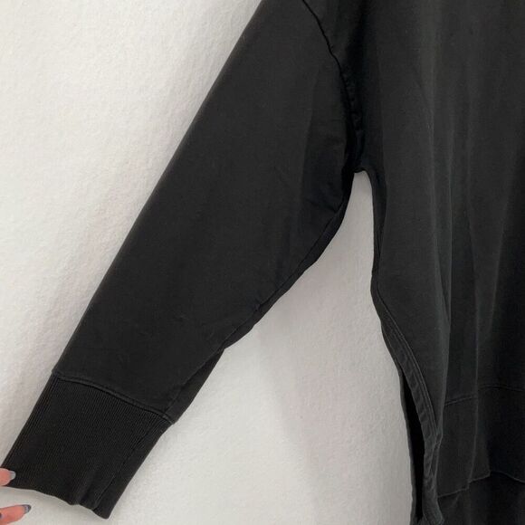 Universal Standard Black High Low Hem Pullover Sweatshirt Size Medium - Picture 6 of 10